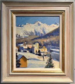 Cerulean skies, St Moritz