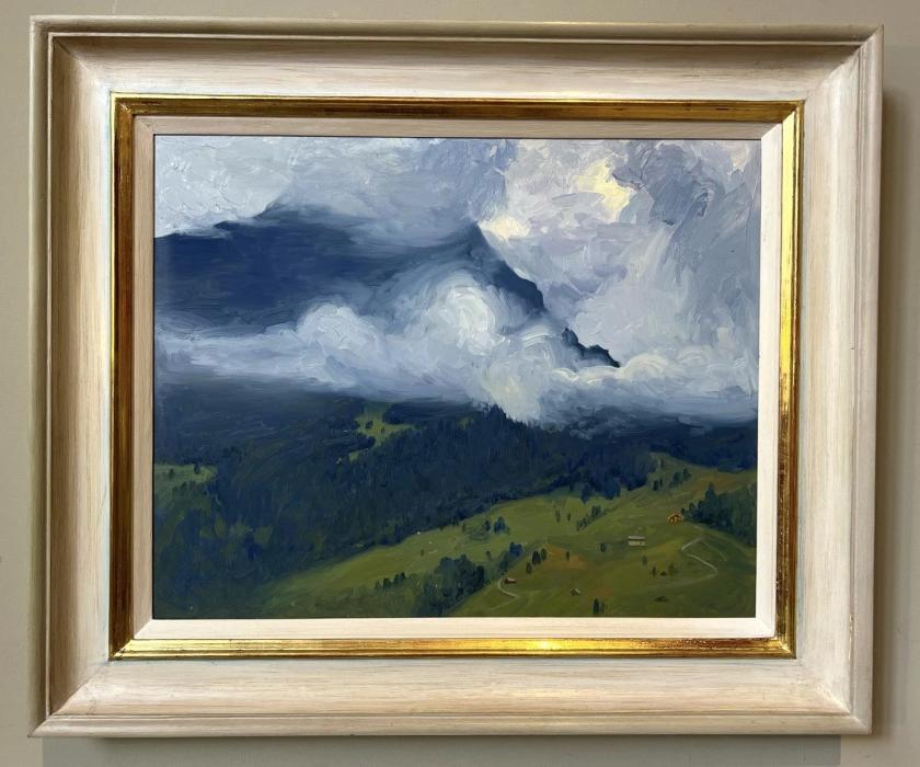 Summer Storm clouds, twilight by the Eiger North Face